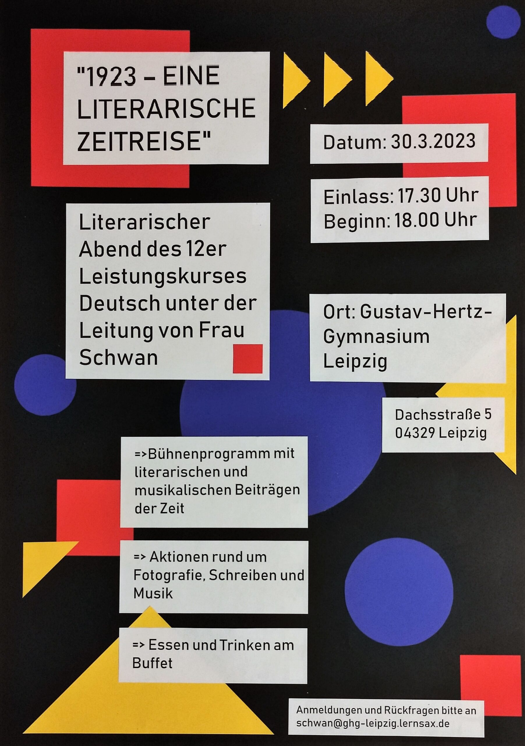 1923 – eine literarische Zeitreise – Gustav-Hertz-Gymnasium